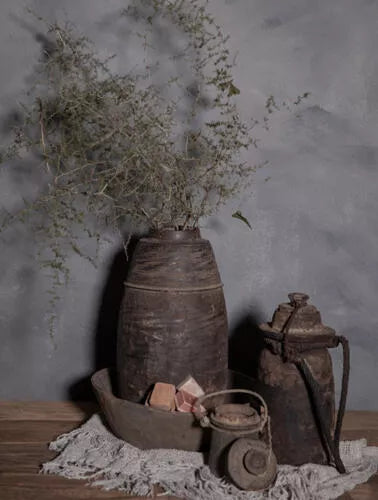 Wanddoek. Set potten
