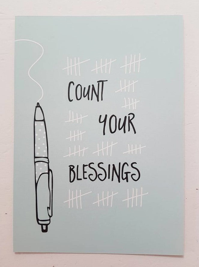 Kaart. Count your blessings.