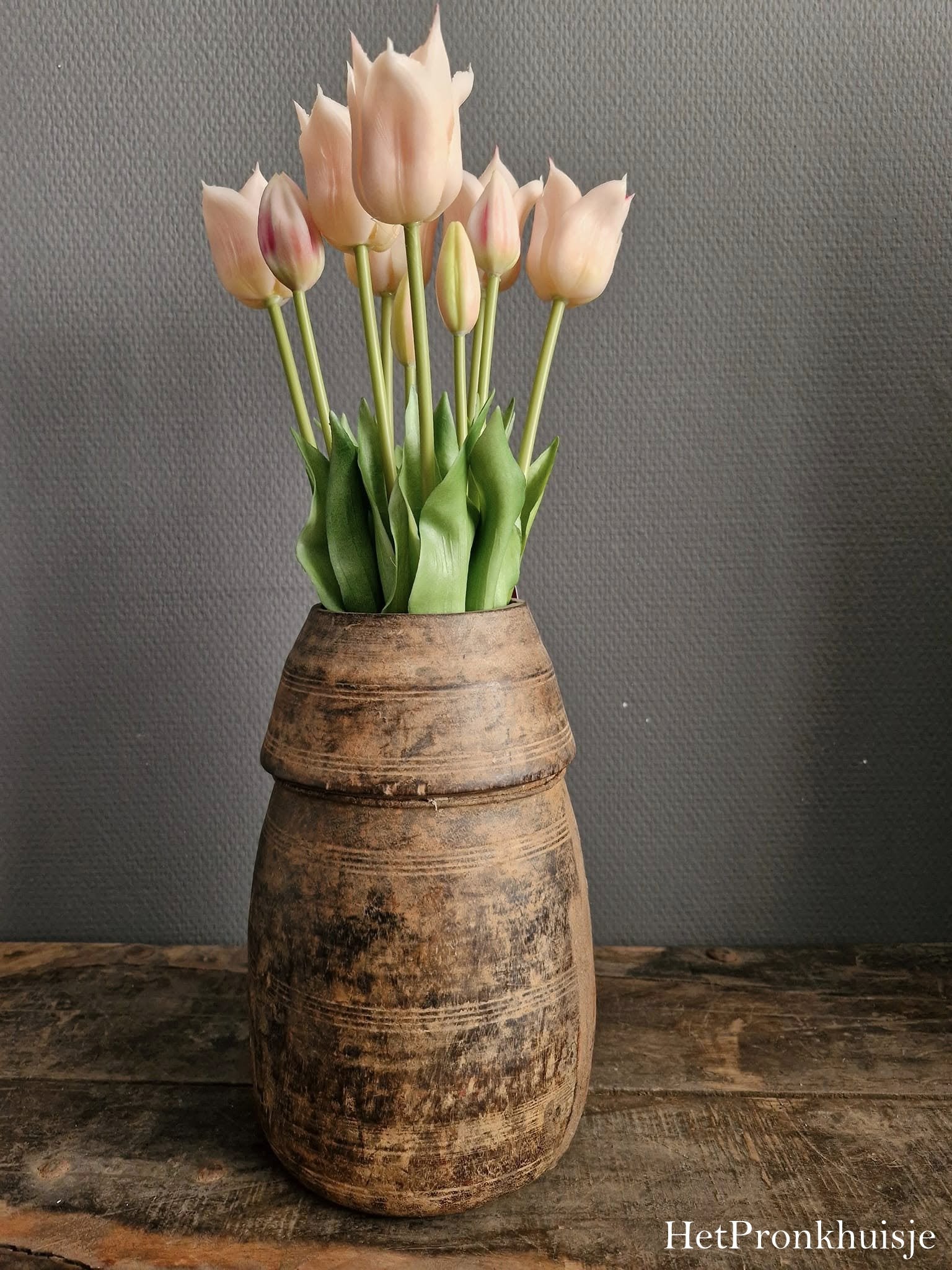 Bos tulpen. Licht roze. 5 stelen