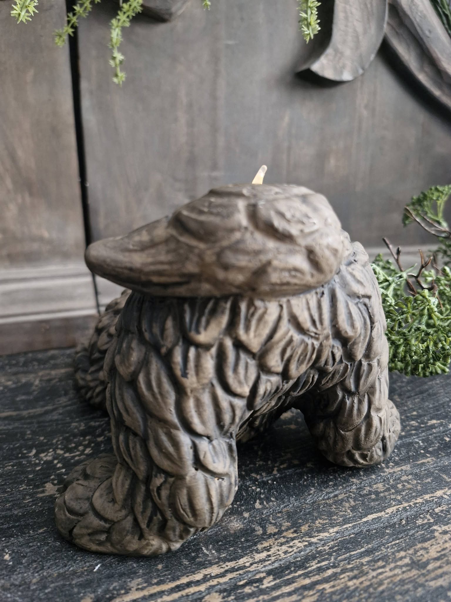 Brynxz. Barking Dog Tealight holder. Majestic Brown