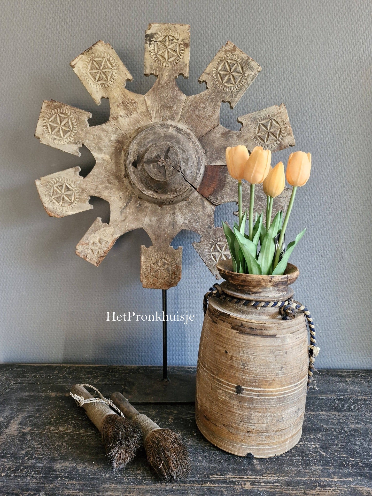 Countryfield. Kunst tulpen zalm