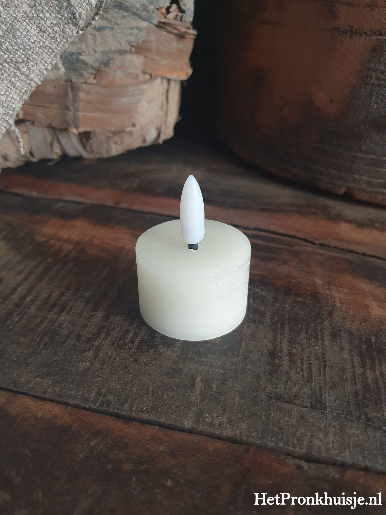 Countryfield. Led waxinelichtje. Creme