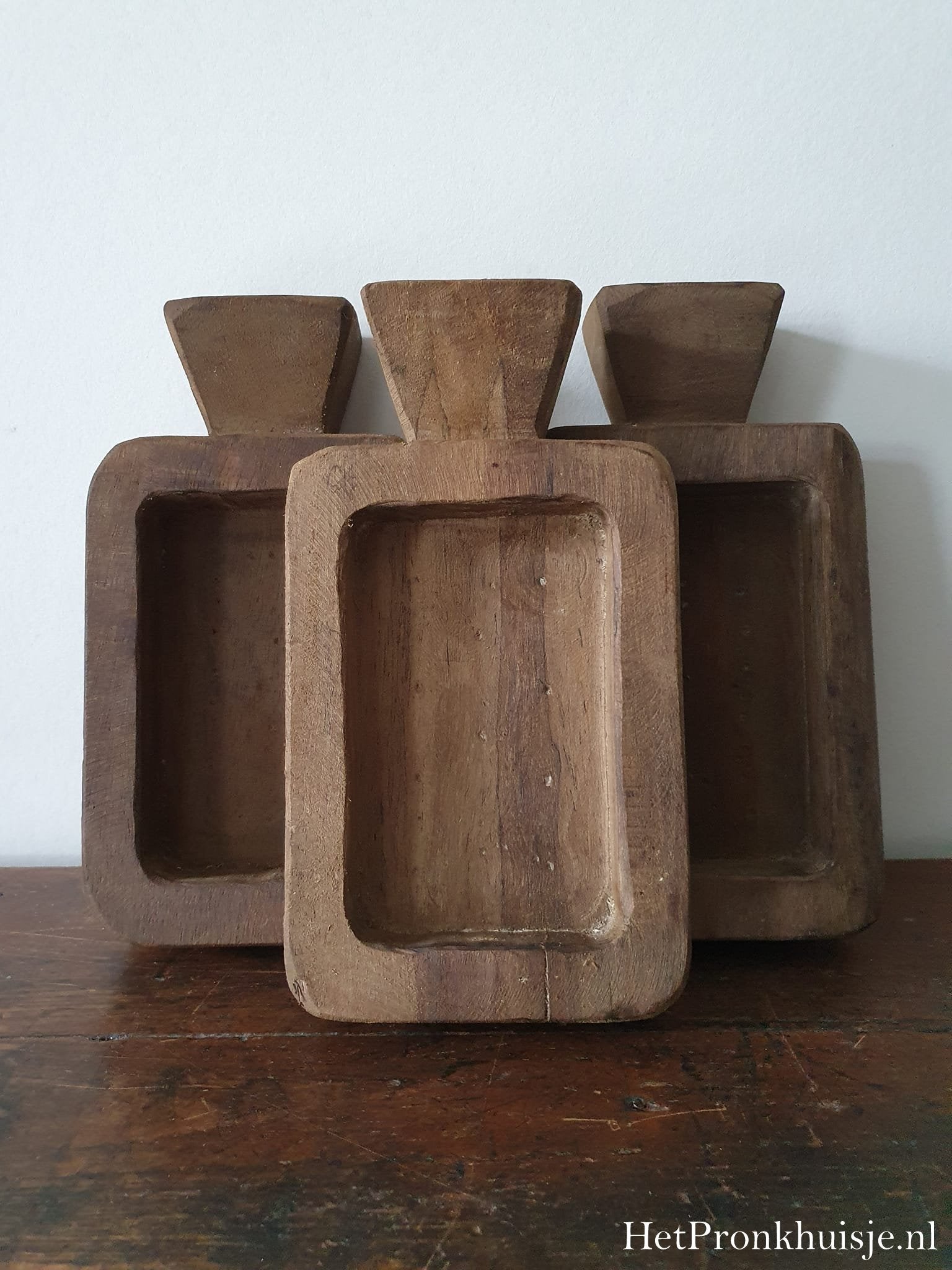 Houten dienblad met greep. Klein