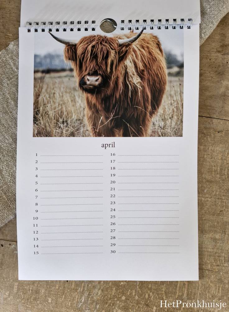 Kalender. Hooglander