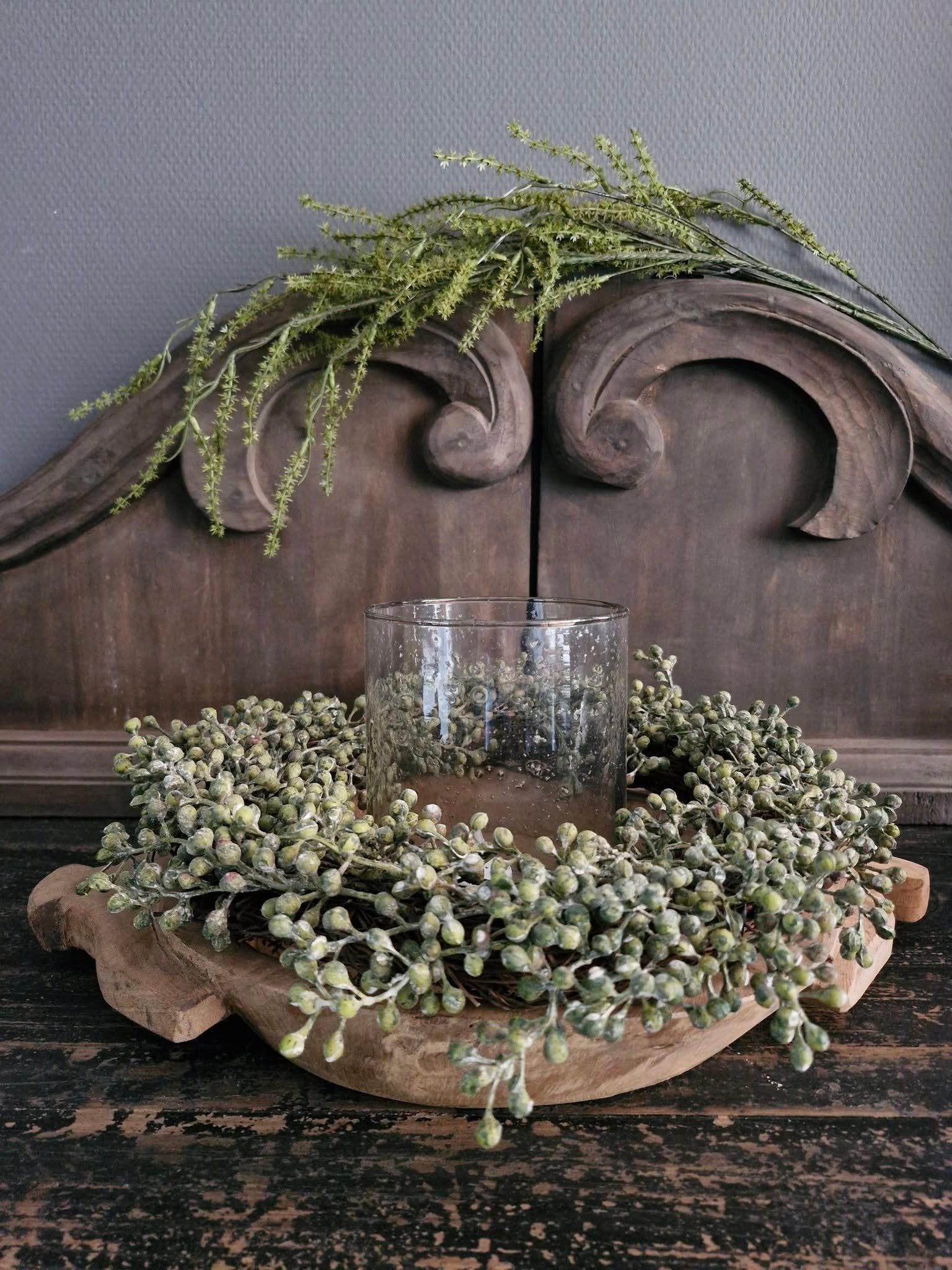 Kunst dadeltak krans. Groen groot