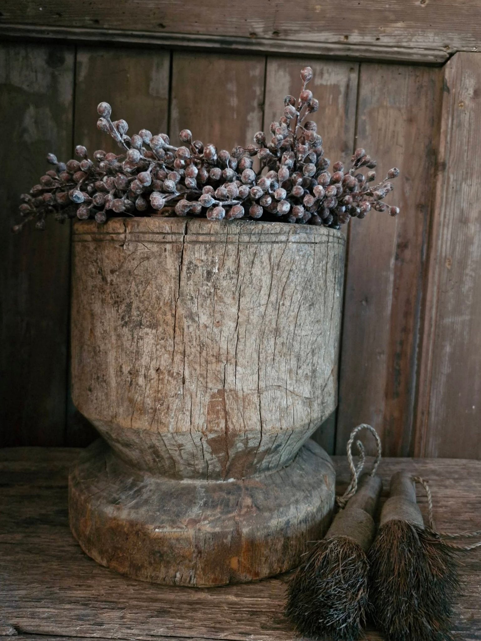 Kunst dadeltak krans. Klein bruin