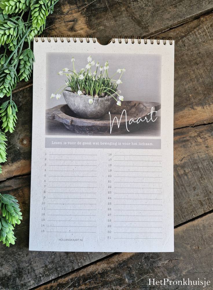 Landelijke kalender. Groen