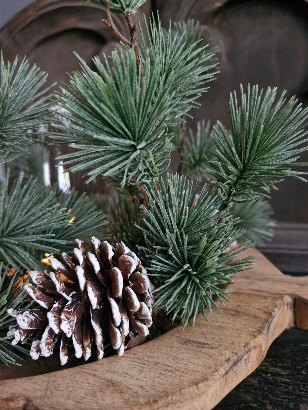Larix windlichtkrans dennenappel. Groot