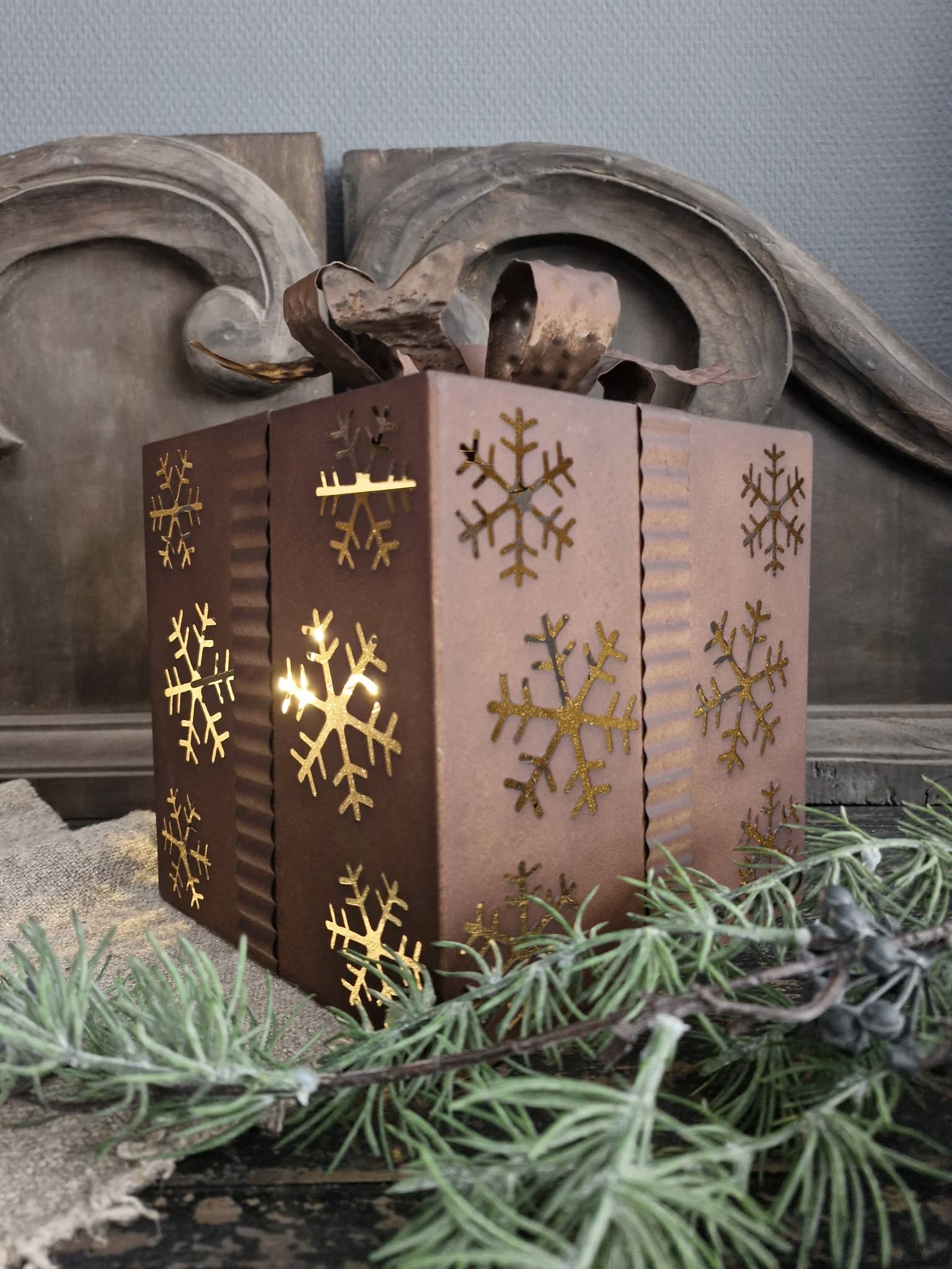 Metalen gift box met verlichting