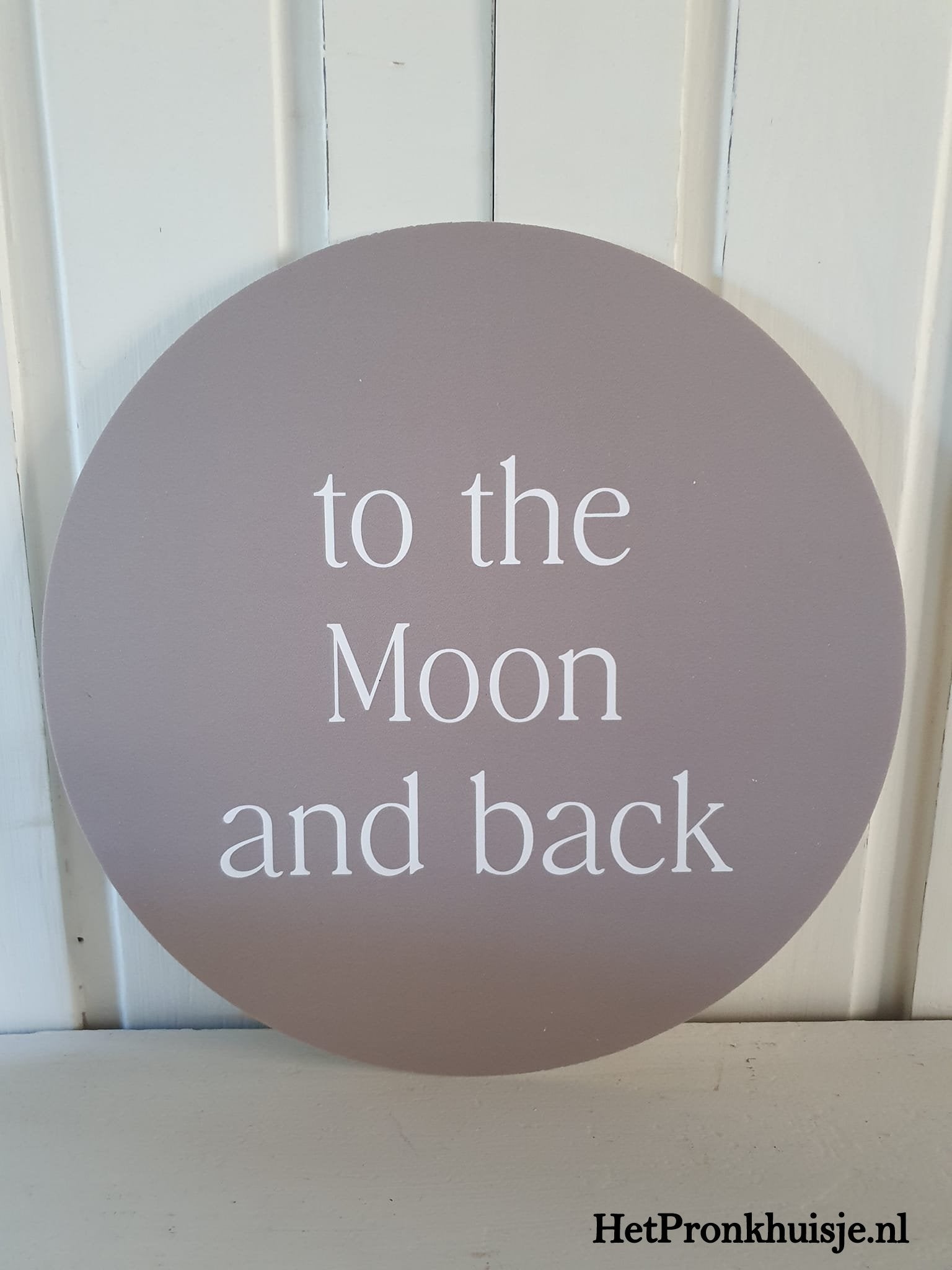 Muurcirkel. To the moon. Taupe