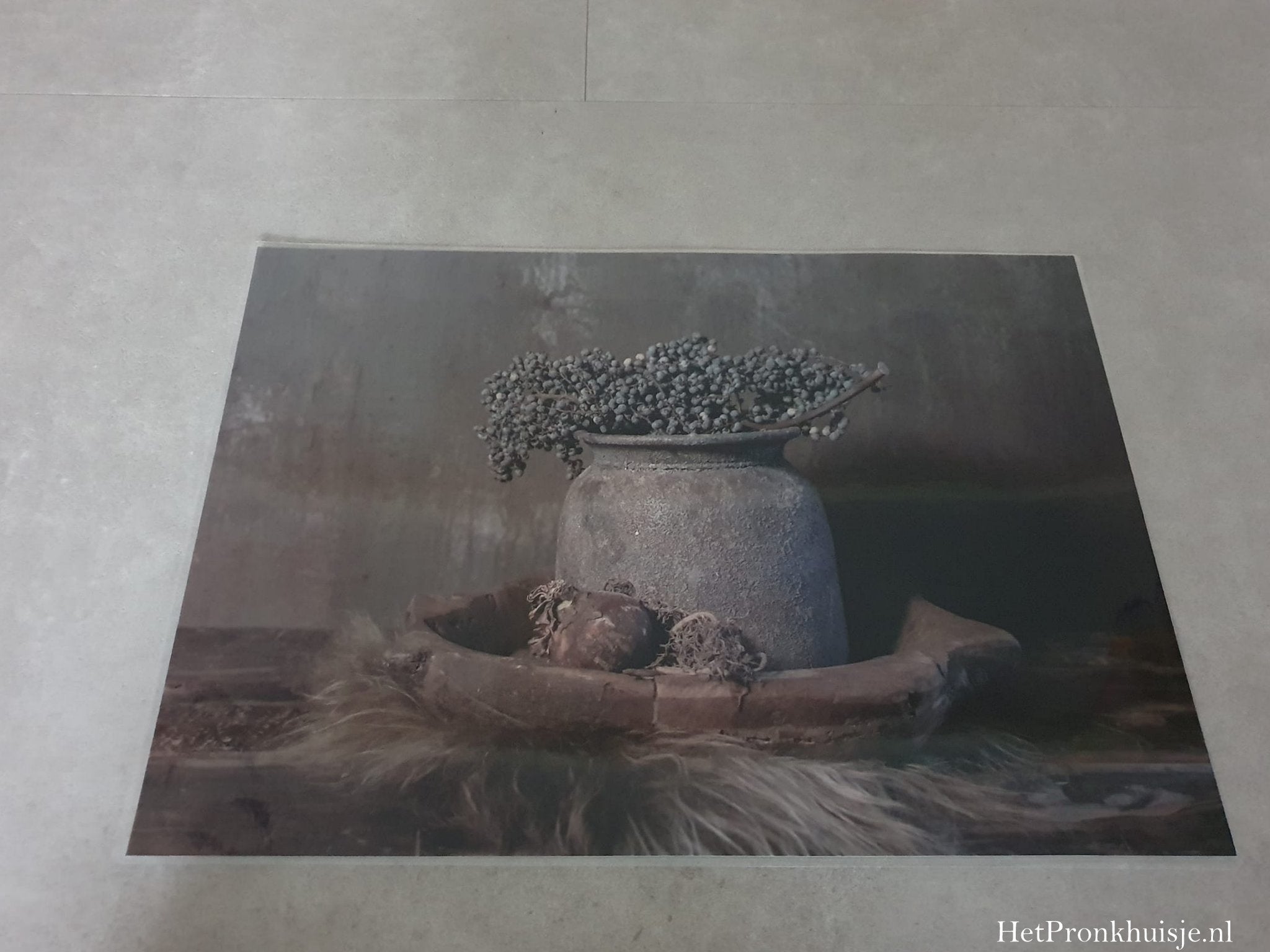 Placemat. Pot met dadeltak