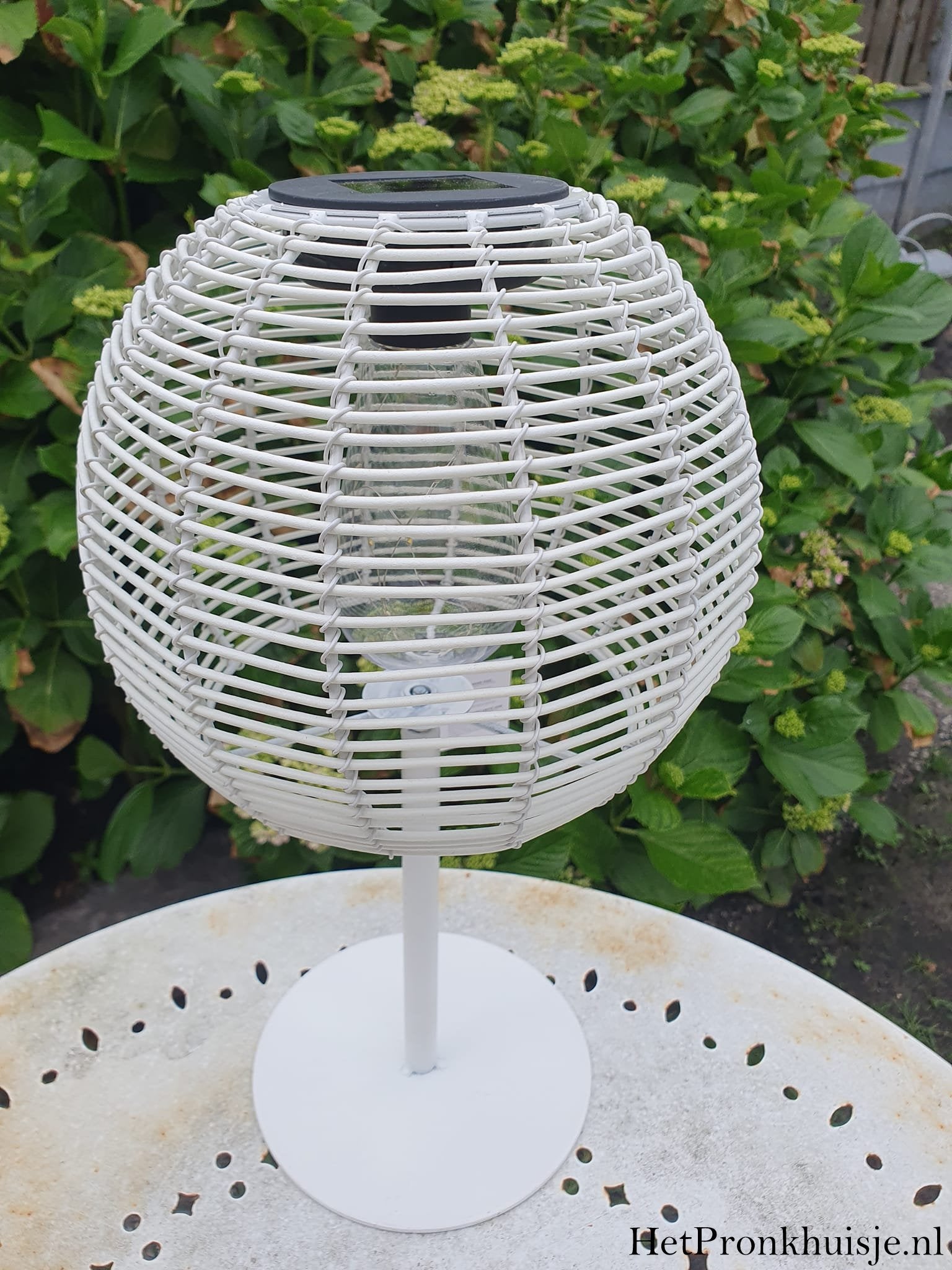 Tafellamp solar LED Hadia wit