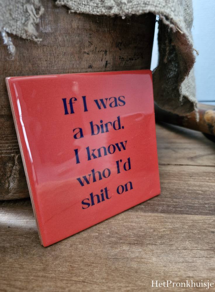 Tegeltje. If I was a bird