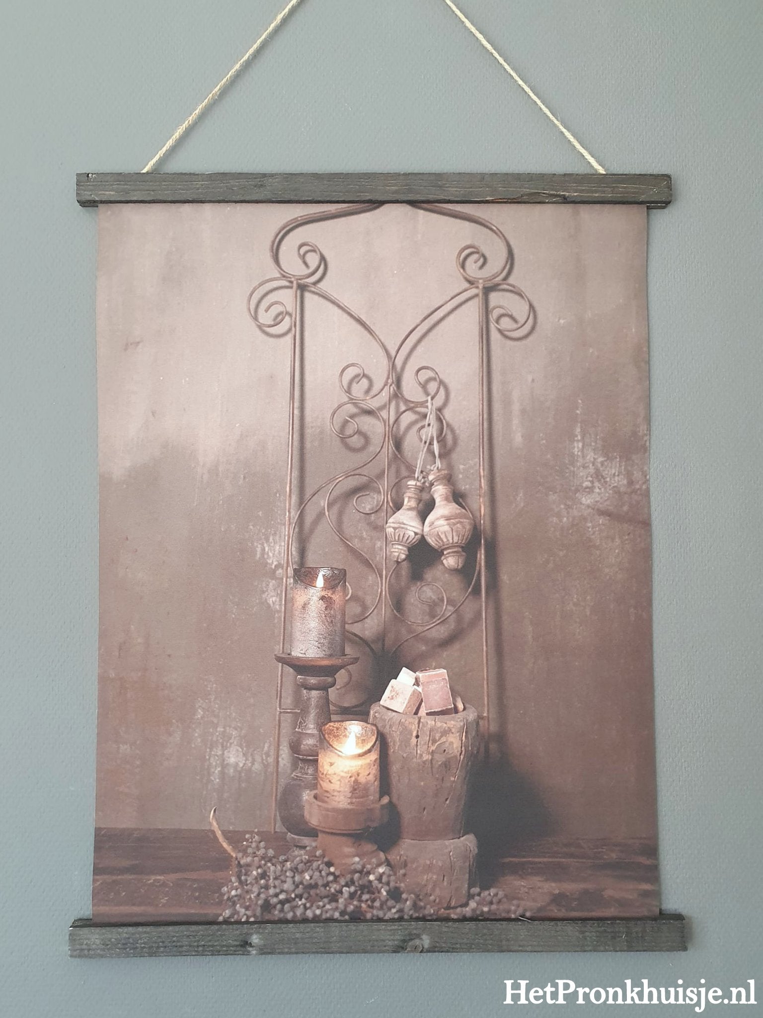 Wanddoek IJzeren ornament.