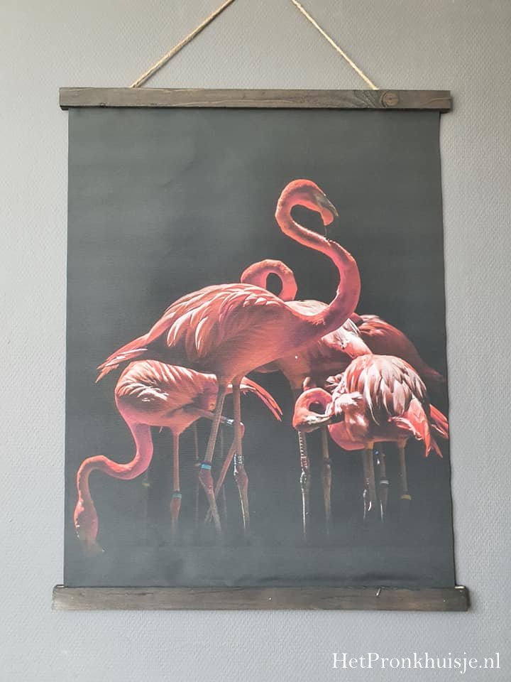Wanddoek. Flamingo