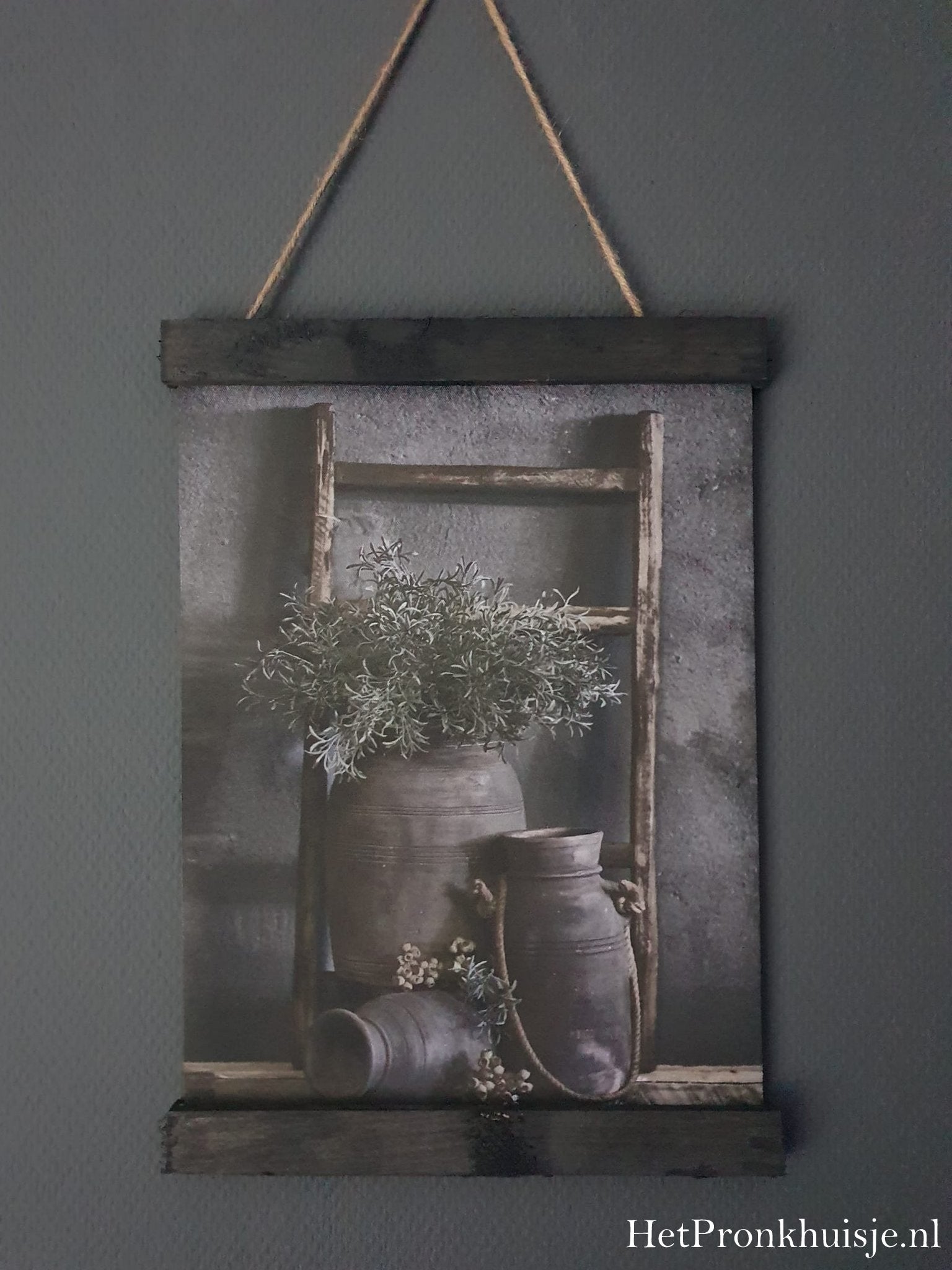 Wanddoek. Ladder