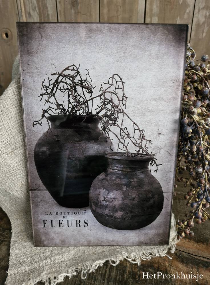 Afbeelding op glas. Kruiken