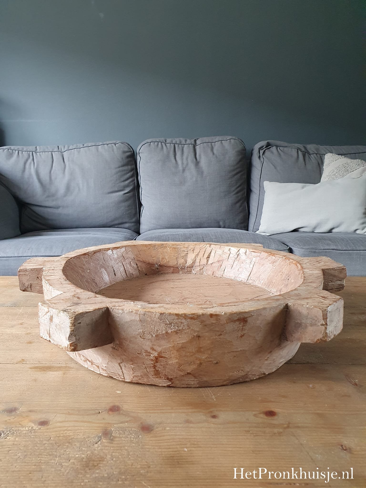 Authentieke houten schaal.
