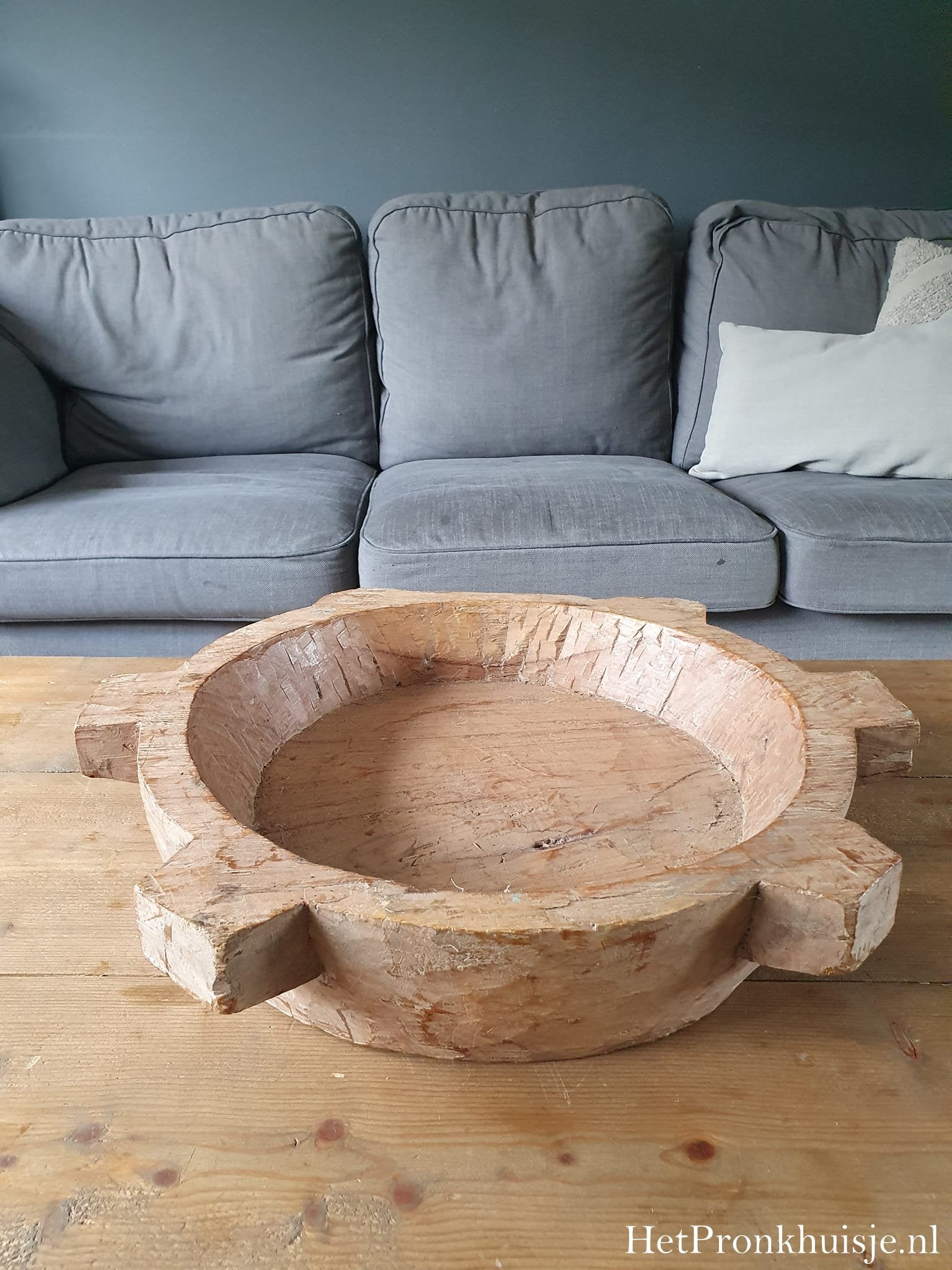 Authentieke houten schaal.