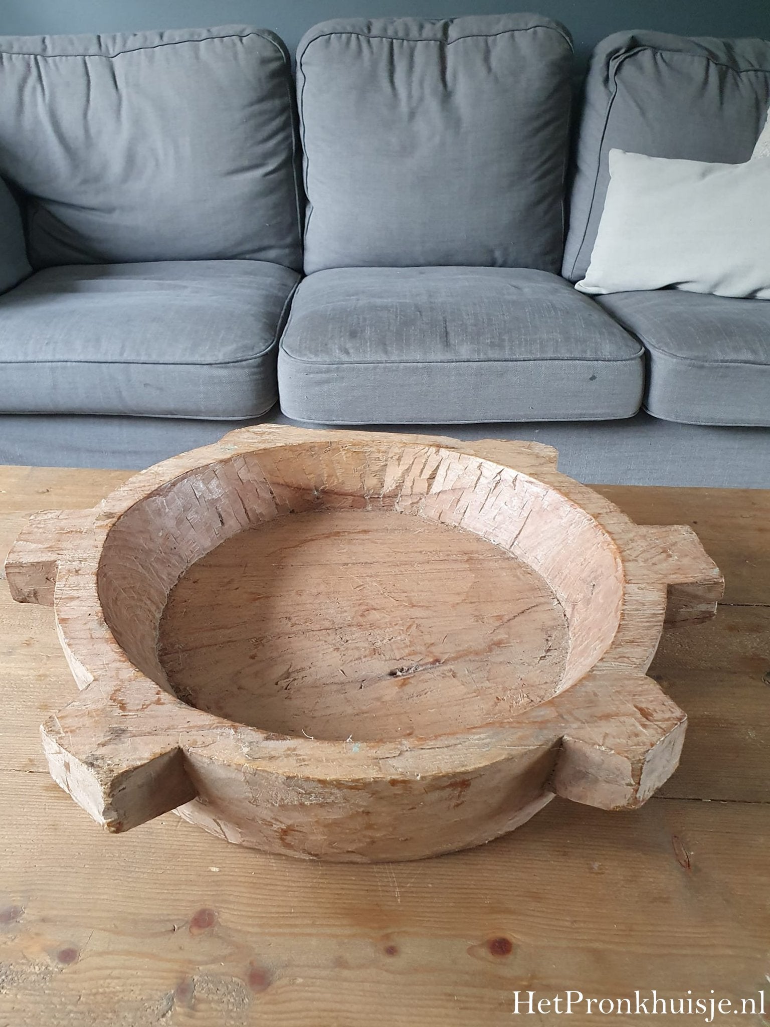Authentieke houten schaal.