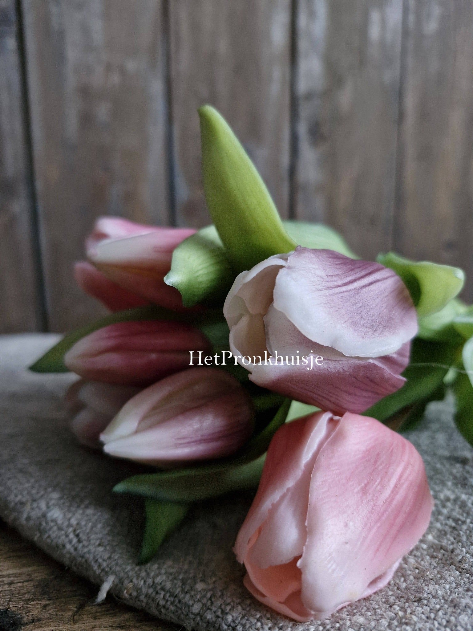 Bos tulpen. Mix roze paars