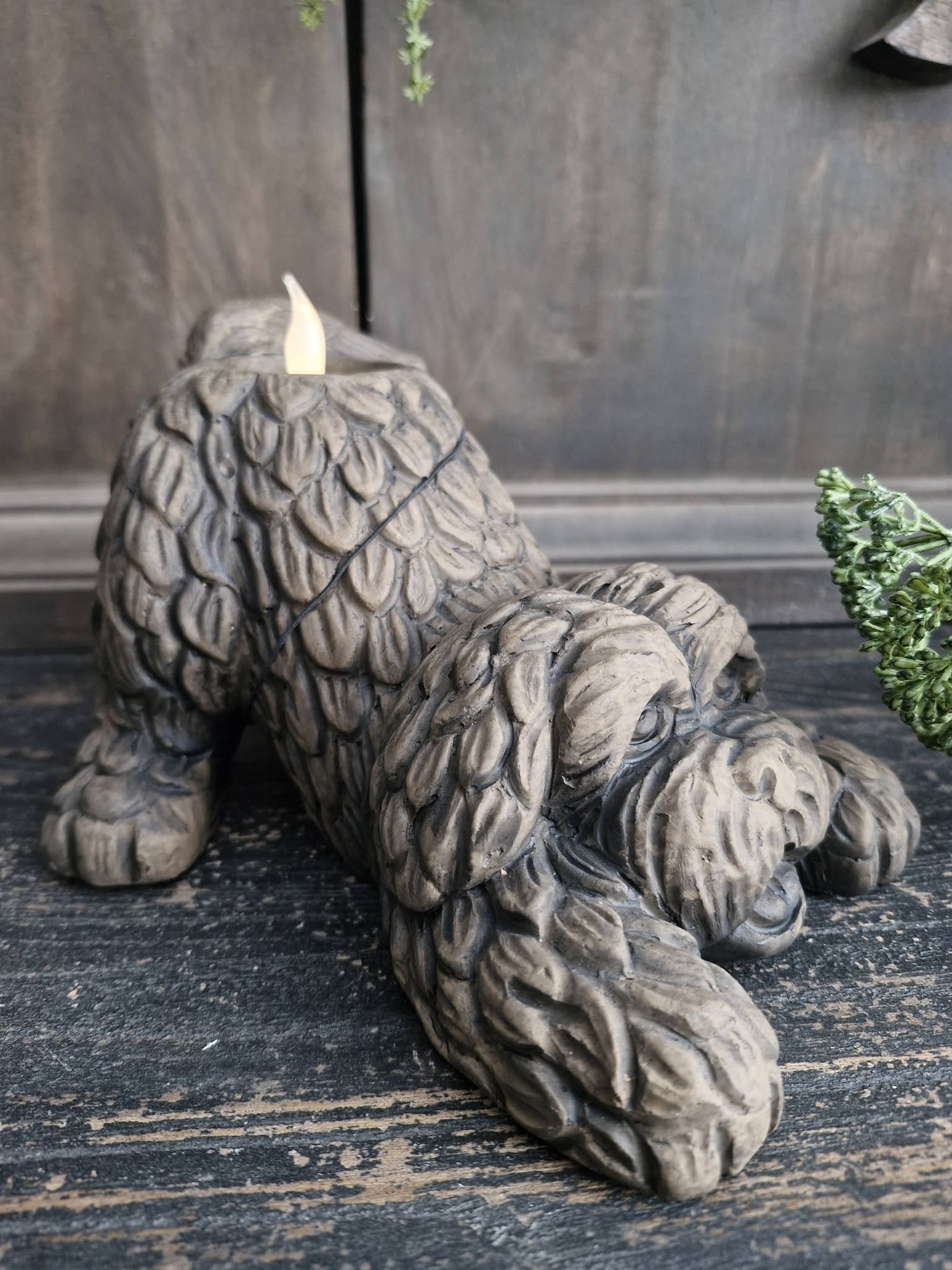 Brynxz. Barking Dog Tealight holder. Majestic Brown