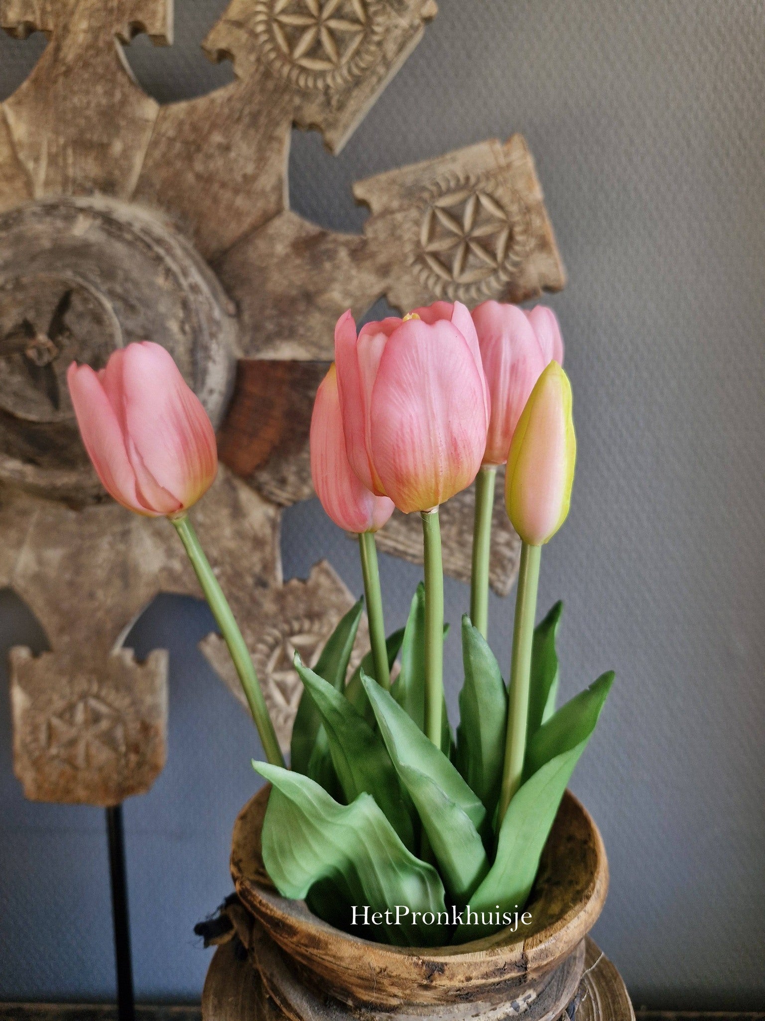 Countryfield. Kunst tulpen roze