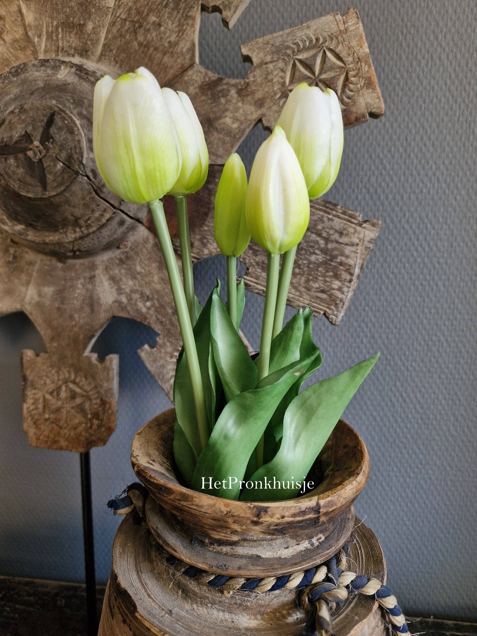 Countryfield. Kunst tulpen wit