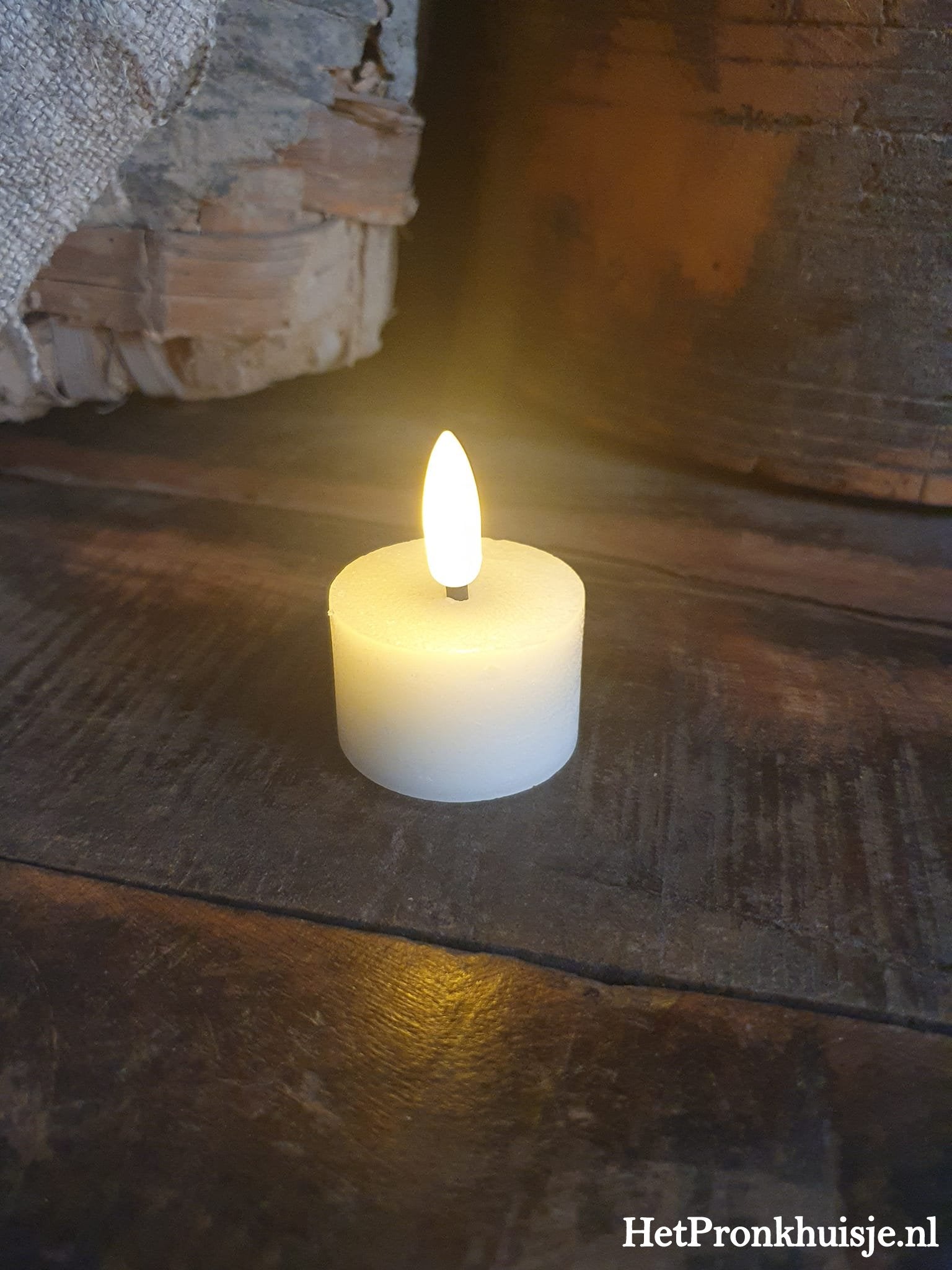 Countryfield. Led waxinelichtje. Creme
