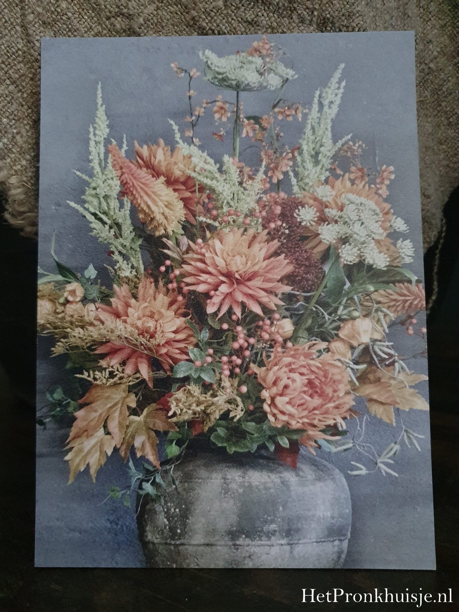 Fotokaart. Bos bloemen