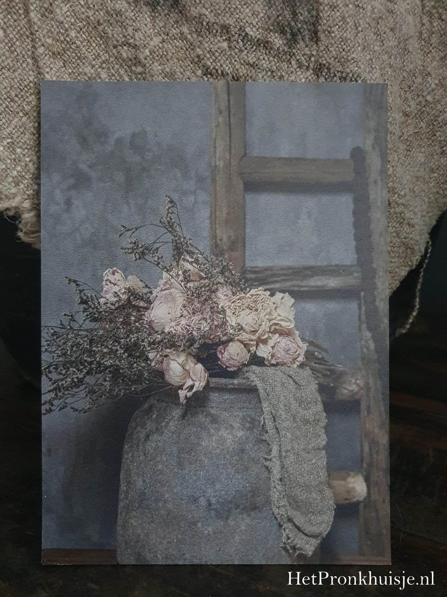 Fotokaart. Gedroogd boeket