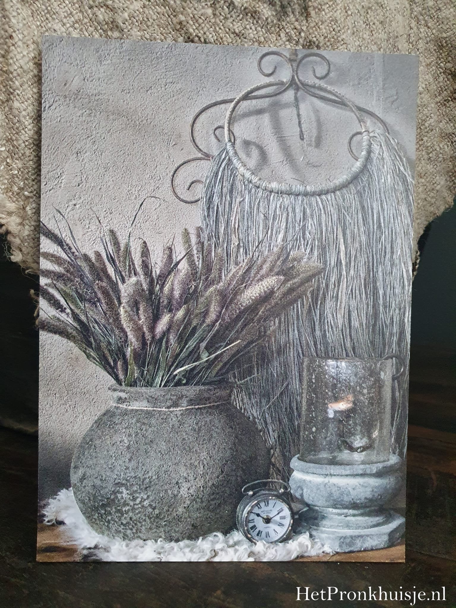 Fotokaart. Wandhanger met pot
