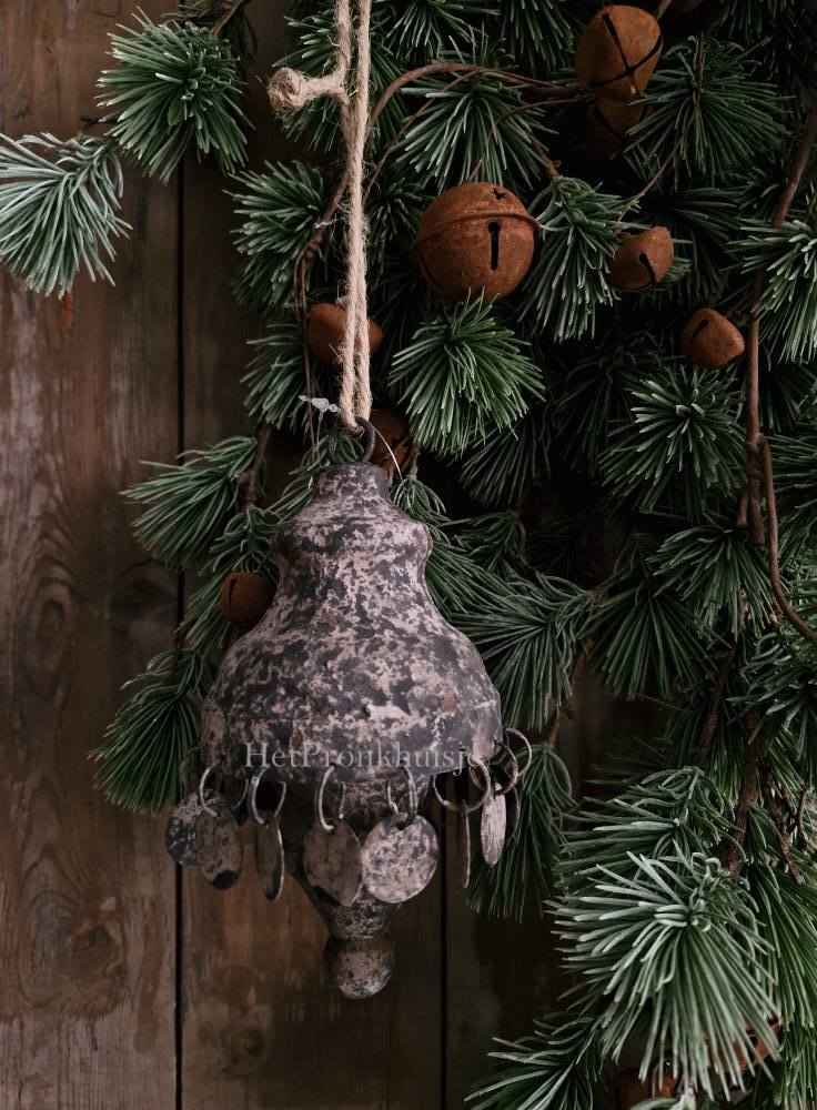 Grijs metalen ornament