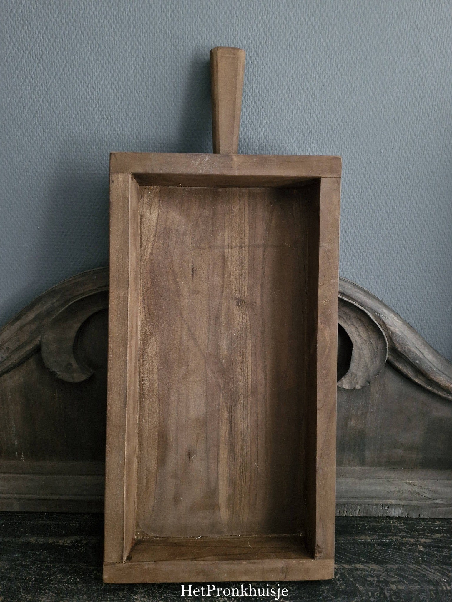 Houten dienblad met handvat