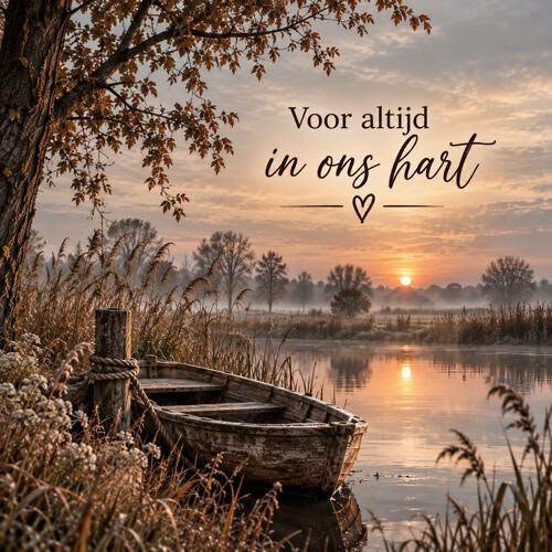 Houten bord. 30x30. In ons hart