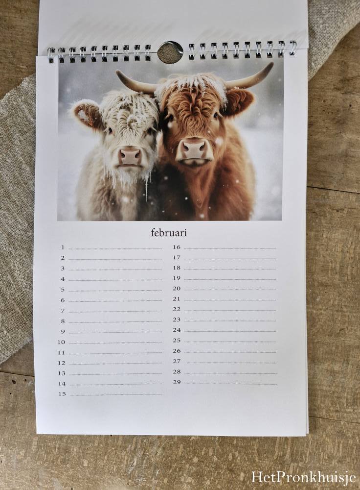 Kalender. Hooglander