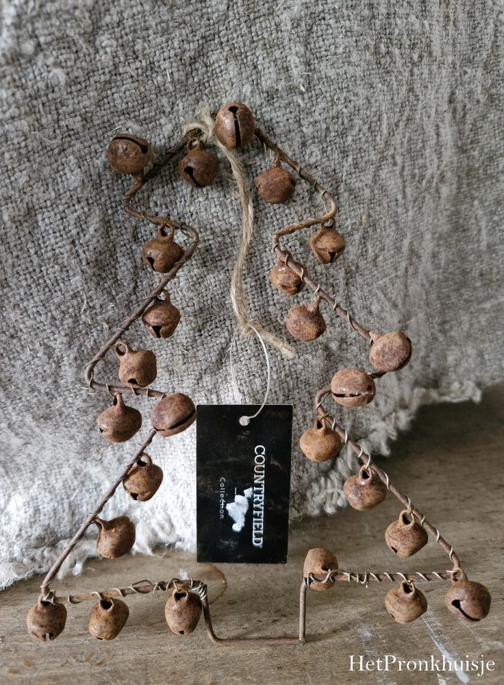 Kerstboom hanger met belletjes. Middel