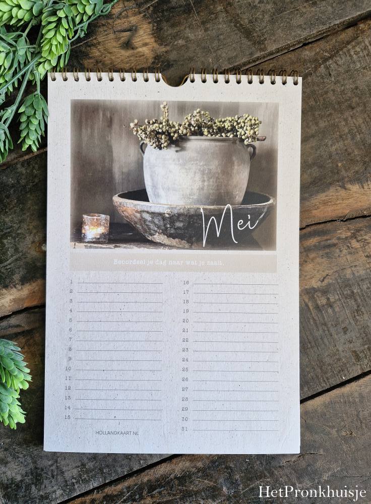 Landelijke kalender. Groen