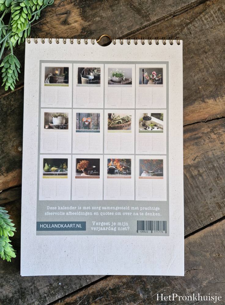 Landelijke kalender. Groen
