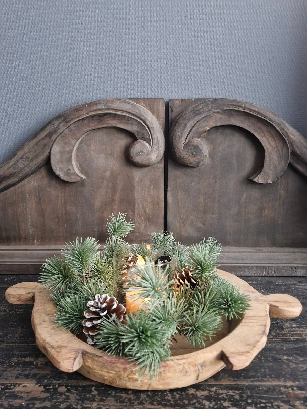 Larix Windlichtkrans Dennenappel Middel