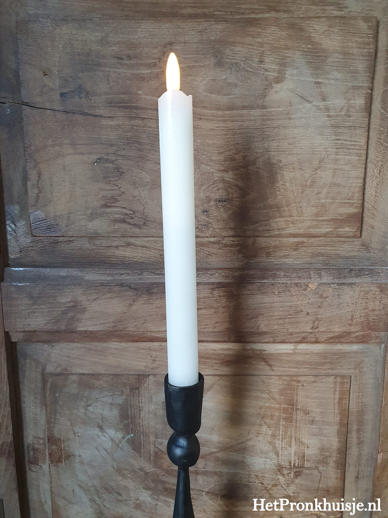Led dinerkaars. Wit 25cm