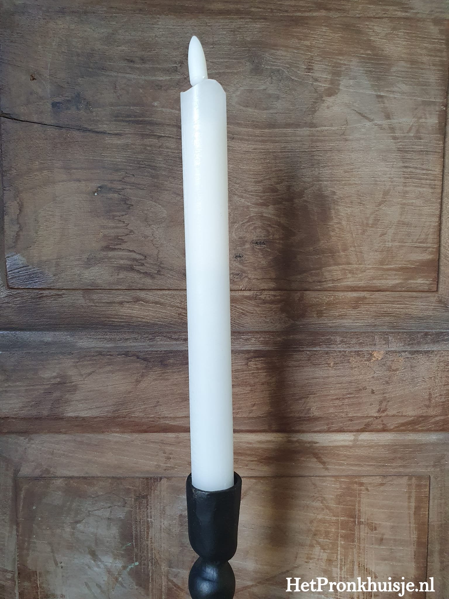 Led dinerkaars. Wit 25cm