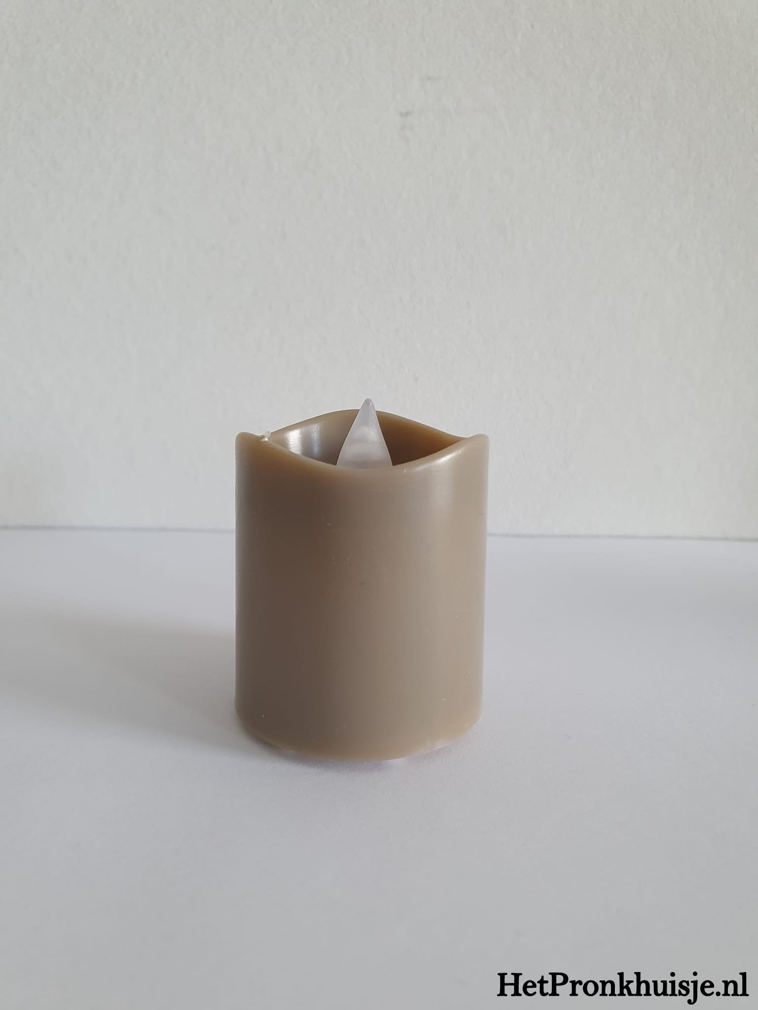 Led waxinelichtje. XL Taupe