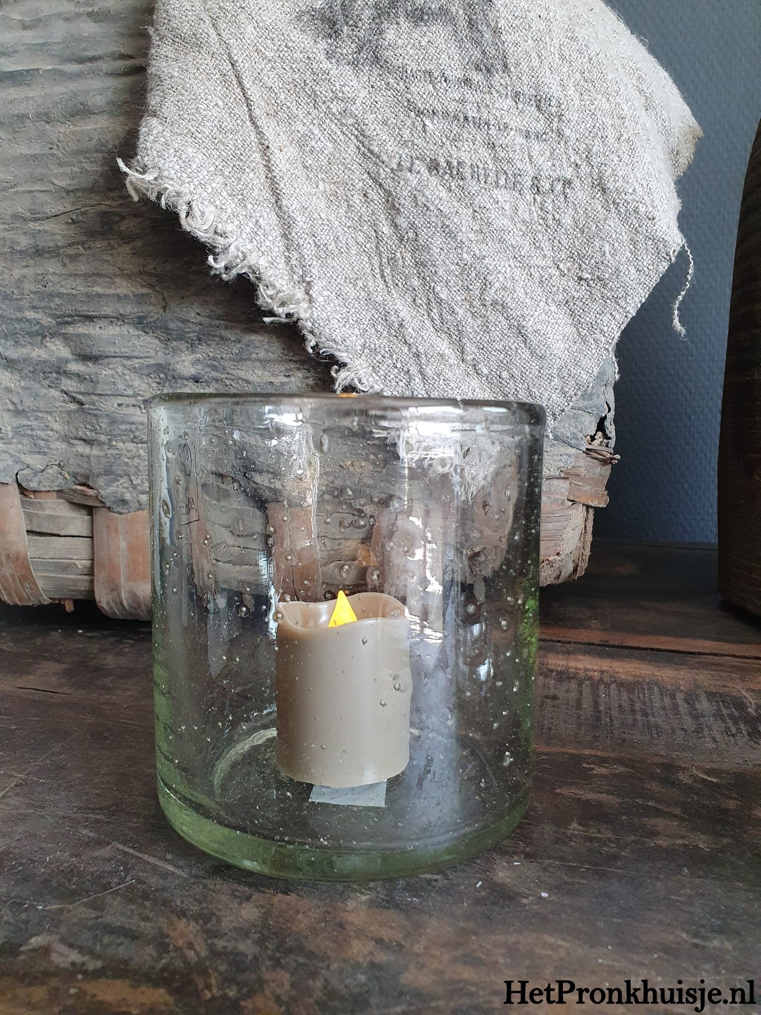 Led waxinelichtje. XL Taupe