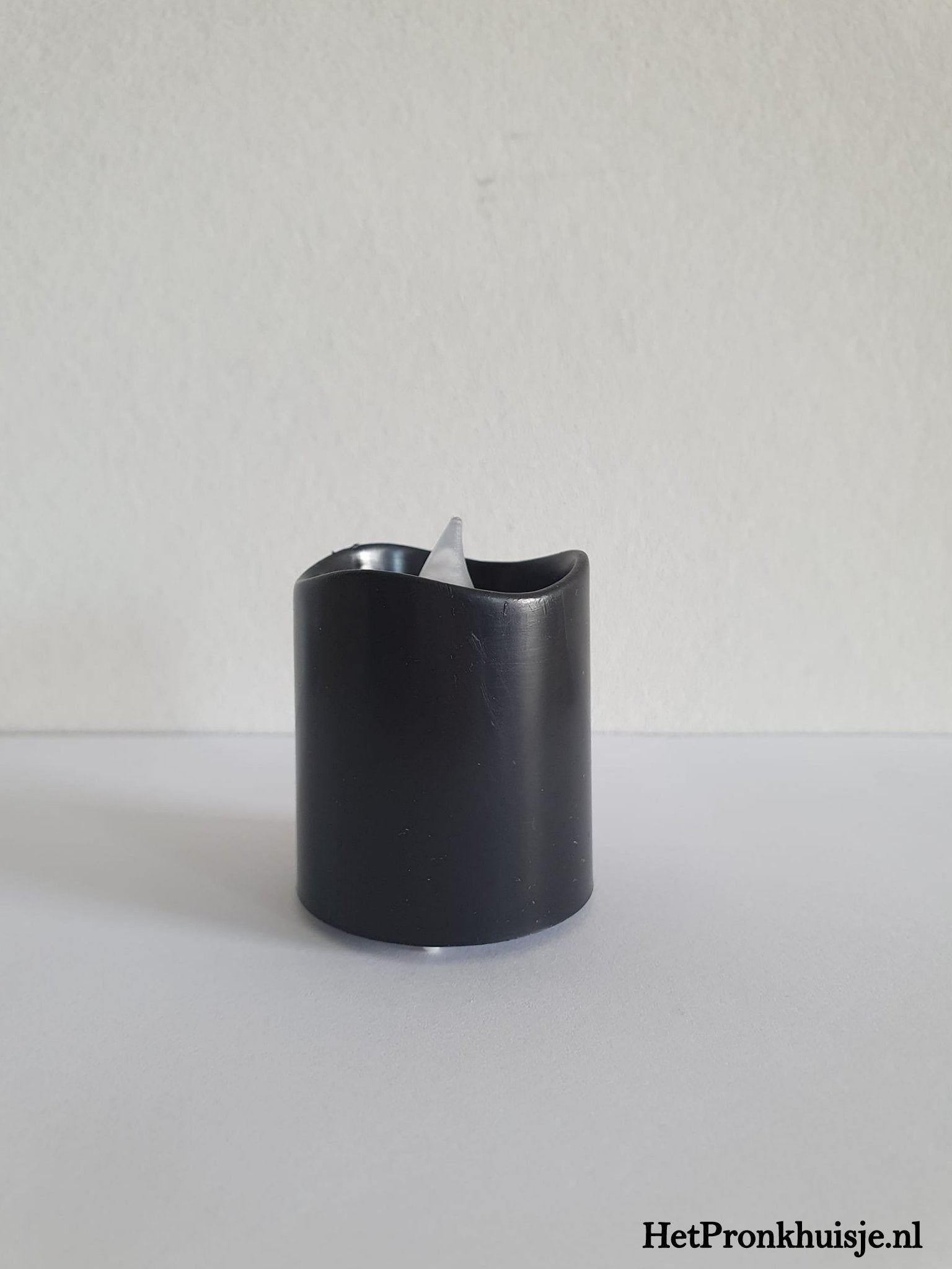 Led waxinelichtje. XL Zwart