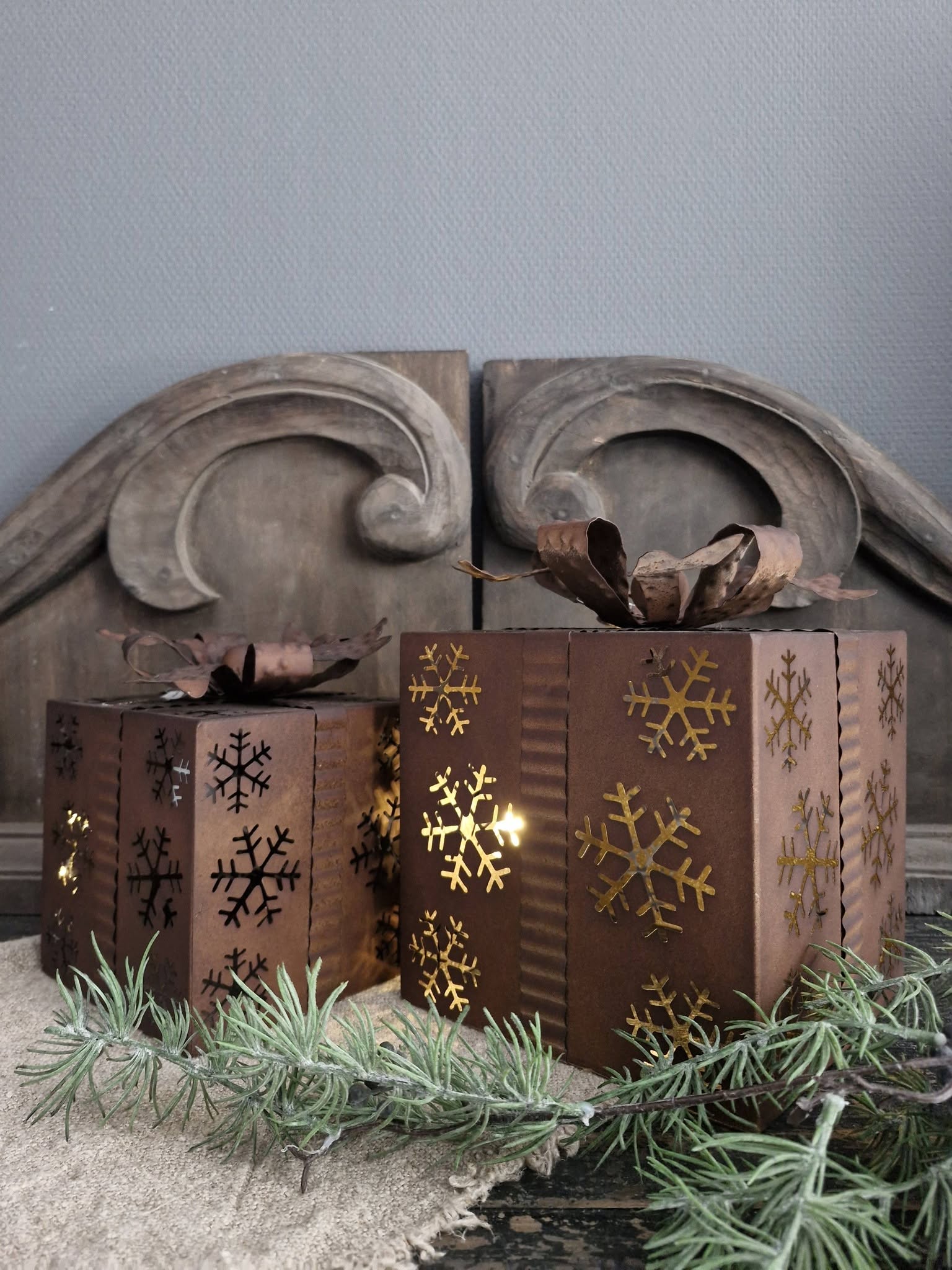 Metalen gift box met verlichting