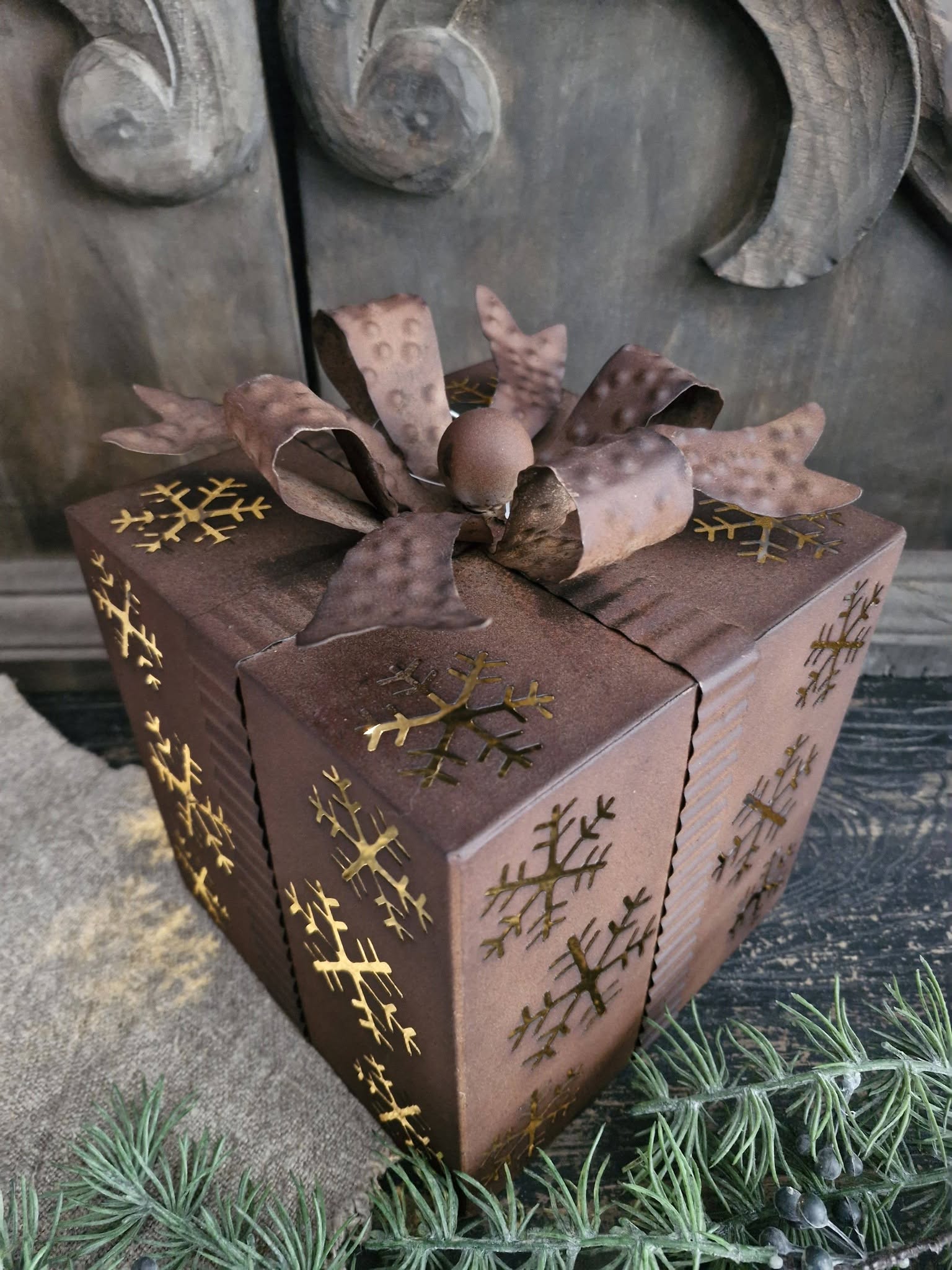 Metalen gift box met verlichting