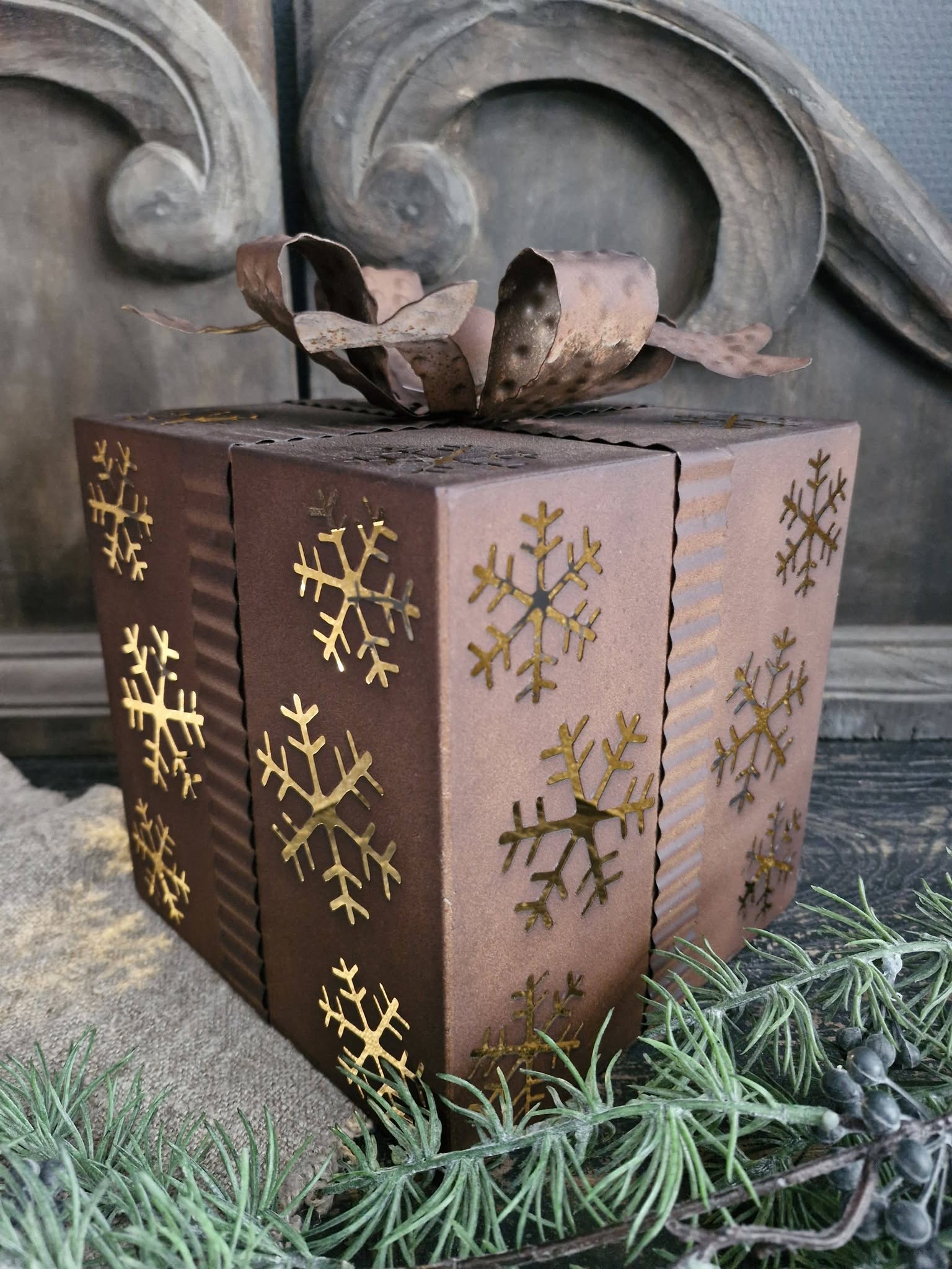 Metalen gift box met verlichting