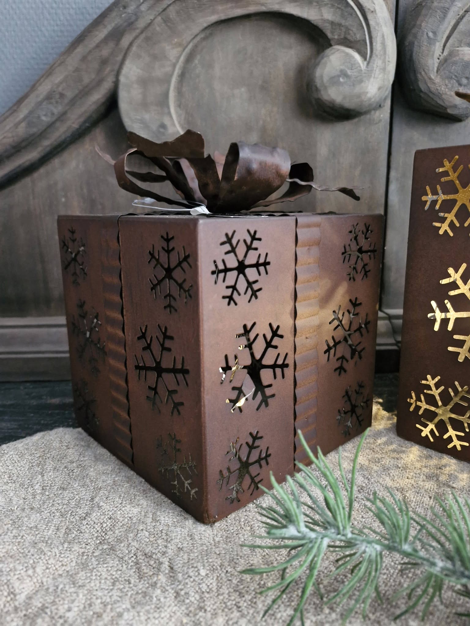 Metalen gift box met verlichting