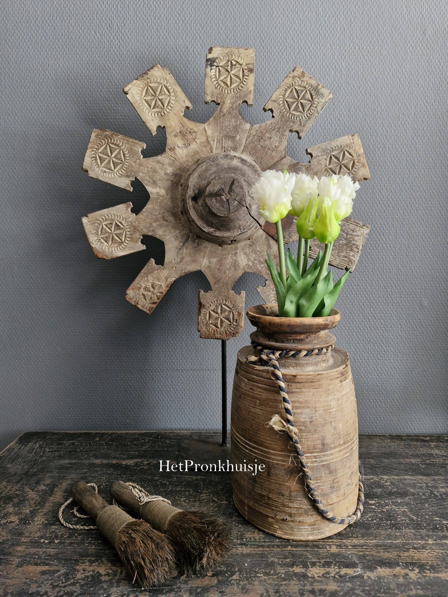 Papagaai tulpen. Wit. 5 stelen